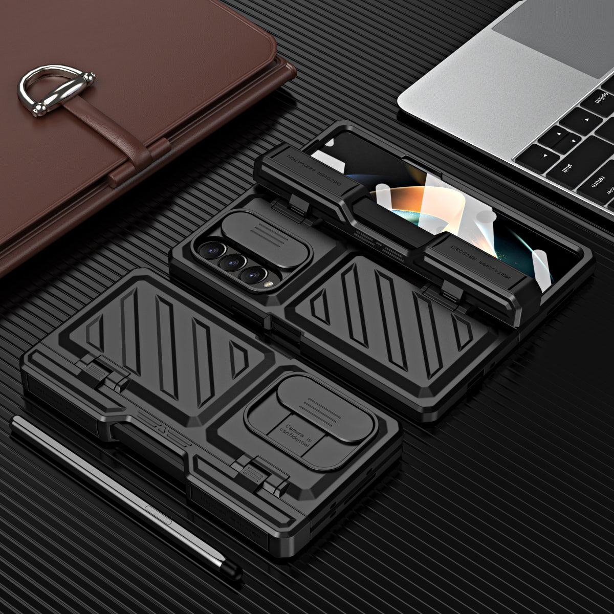 Rugged Anti-drop Shockproof Case with S Pen Holder for Samsung Galaxy Z Fold4