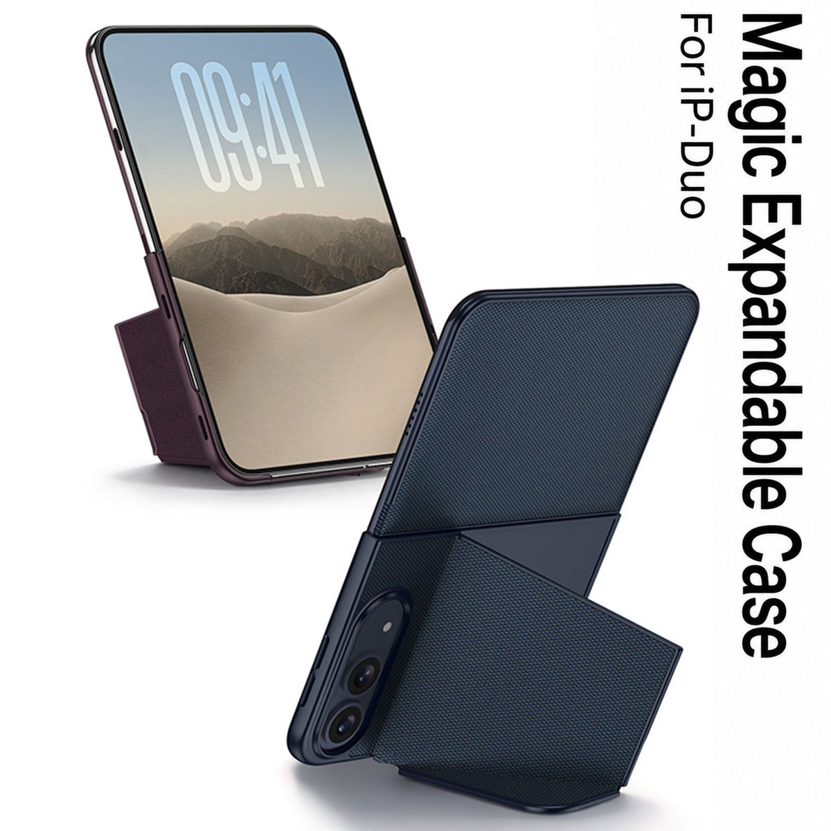 iPhone Duo | Magnetic Flip Phone Case with Expandable Cover & Built-in Folding Stand | 🔥 Limited-Time 50% OFF 🏷️🎉🥳