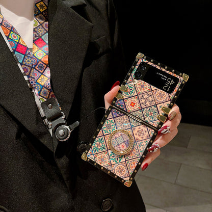 Bohemian Retro Ring Case With Lanyard for Samsung / iPhone