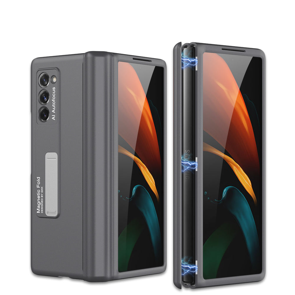 Magnetic Hinge Metal Stand All-inclusive Case for Samsung Galaxy Z Fold2