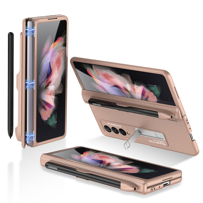 Magnetic Hinge Metal Holder S Pen Slot Case for Samsung Galaxy Z Fold3