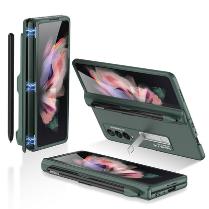 Magnetic Hinge Metal Holder S Pen Slot Case for Samsung Galaxy Z Fold3