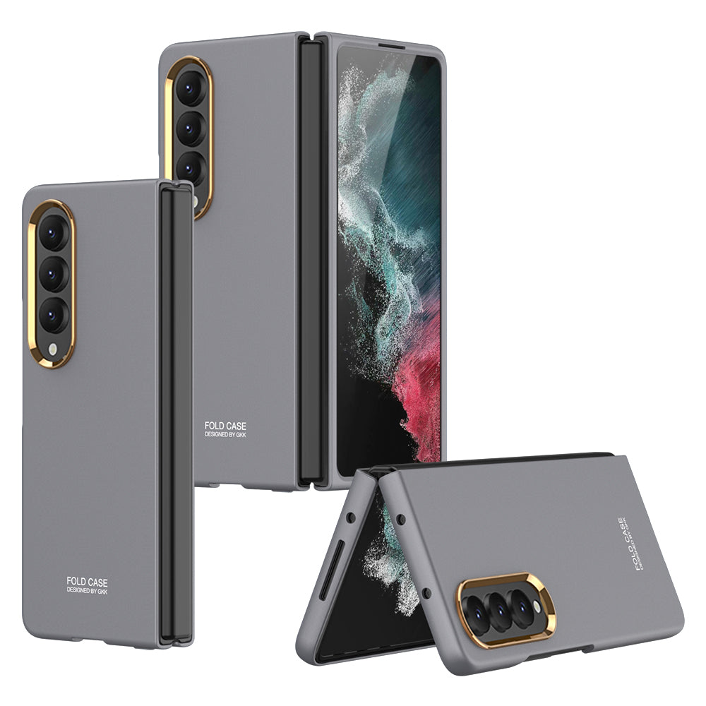 Ultra-thin Plated Metal Lens Frame Hard Case for Samsung Galaxy Z Fold4