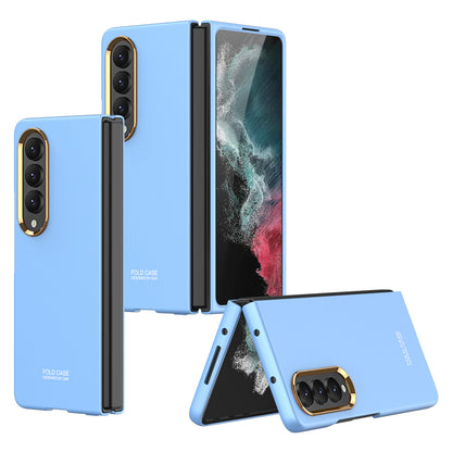 Ultra-thin Plated Metal Lens Frame Hard Case for Samsung Galaxy Z Fold4