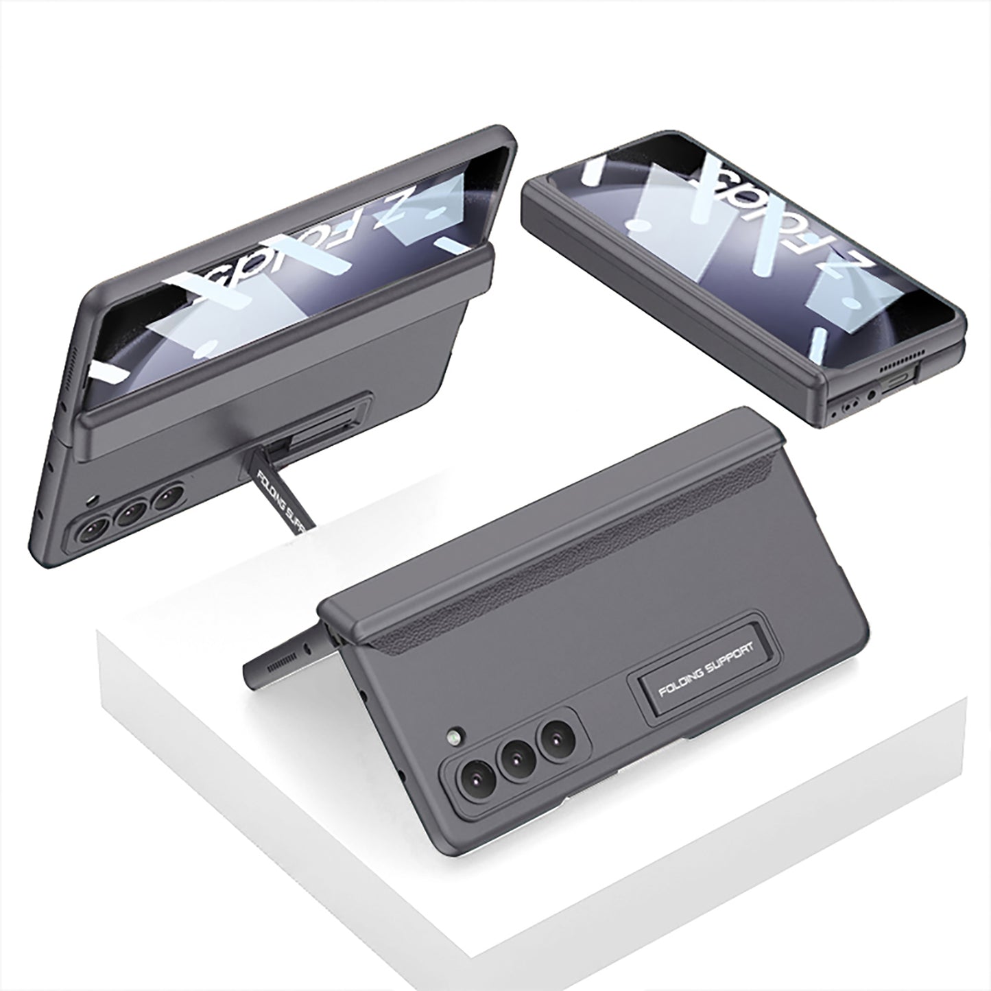 Galaxy Z Fold5 | HD Film | Magnetic Hinge Stand Cover