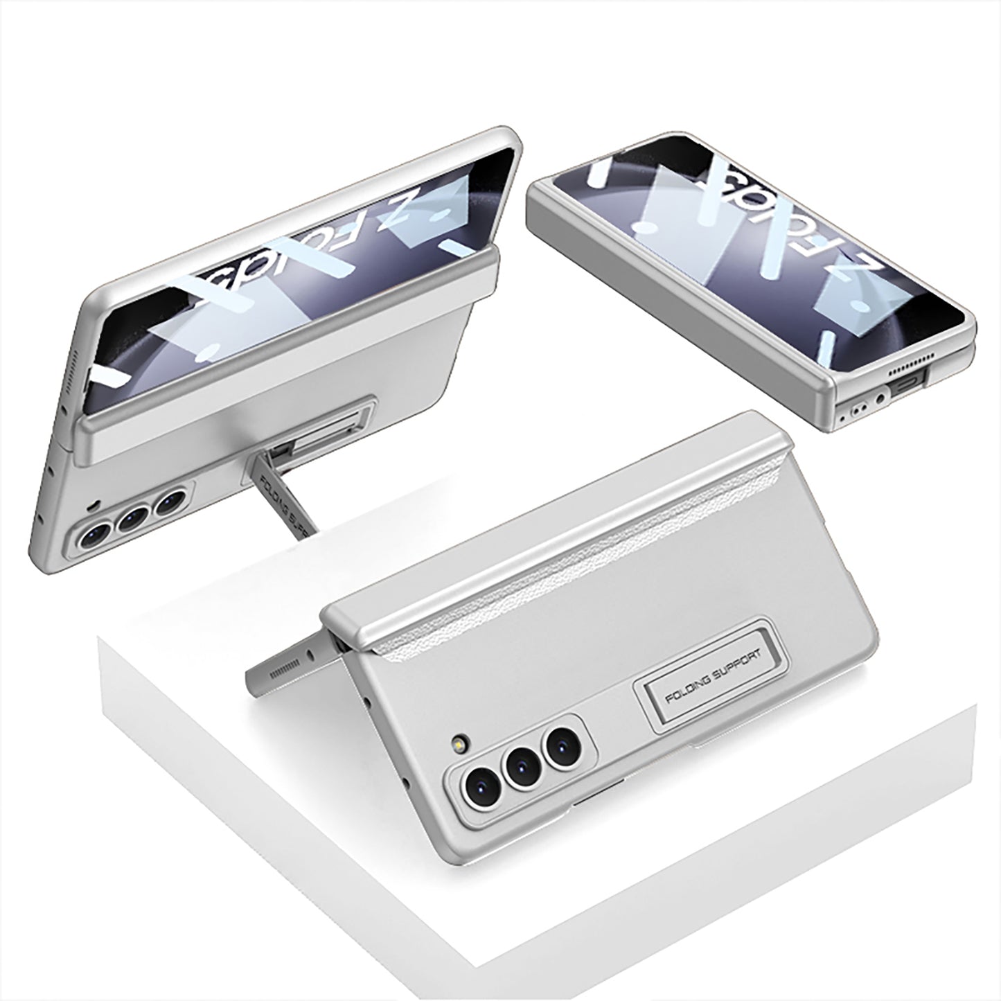 Galaxy Z Fold5 | HD Film | Magnetic Hinge Stand Cover