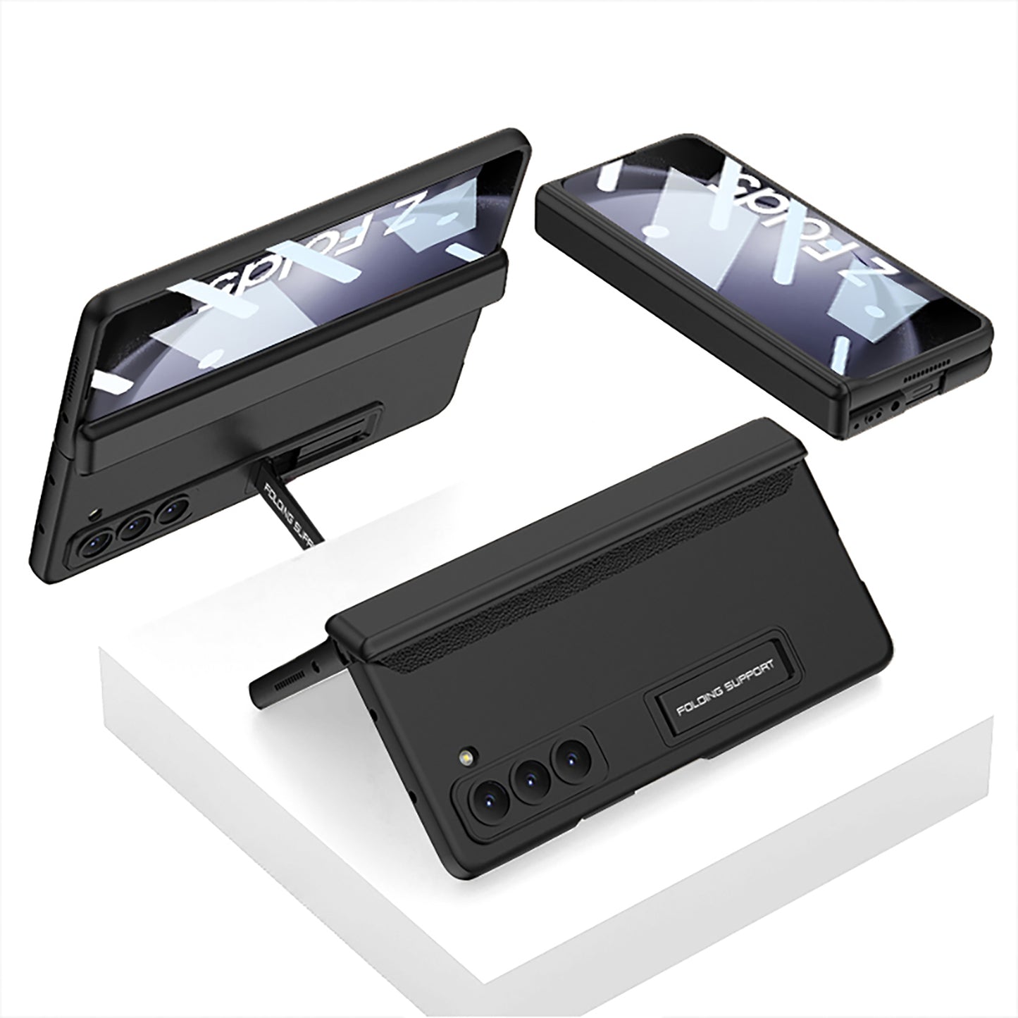 Galaxy Z Fold5 | HD Film | Magnetic Hinge Stand Cover