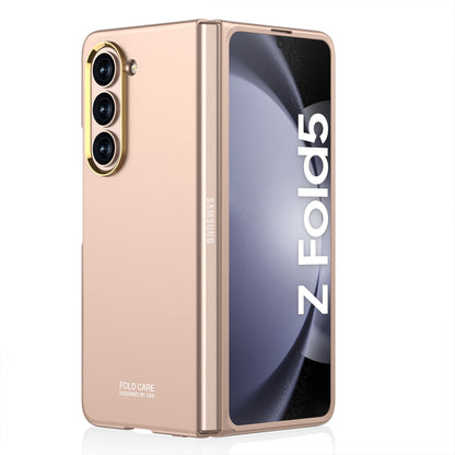 Ultra-thin Plated Metal Lens Frame Hard Case for Samsung Galaxy Z Fold5