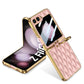 Luxury Leather Electroplating Diamond Protective Cover For Samsung Galaxy Z Flip 3/4/5
