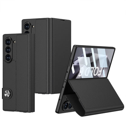 Luxurious Leather Cover Shockproof Phone Case With Screen Protector For Galaxy Z Fold 6/7