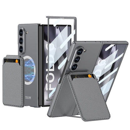 Magnetic Card Holder Shockproof Phone Case With Screen Protector For Galaxy Z Fold 7/6/5/4/3