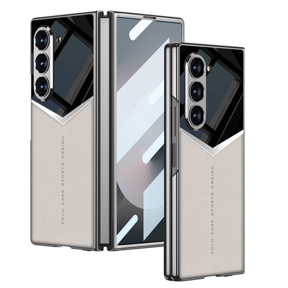 Electroplating Leather Shockproof Phone Case With Screen Protector For Galaxy Z Fold 7/6