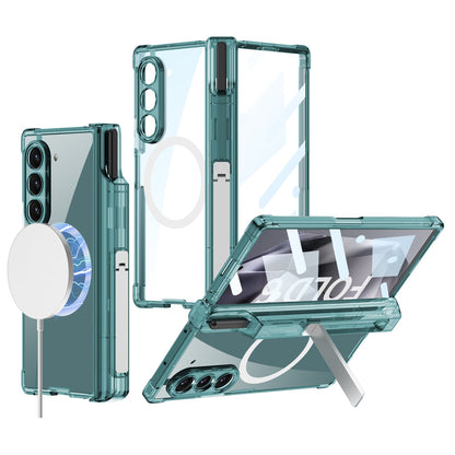Magnetic Shockproof Phone Case With Screen Glass Protector & Pen Box Hinge For Galaxy Z Fold 6/5