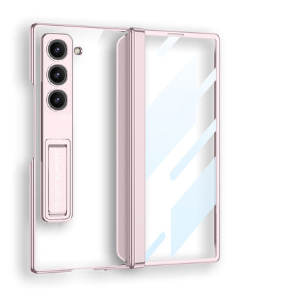 Electroplated Magnetic Hinge Kickstand Integrated Film Clear Case for Galaxy Z Fold7