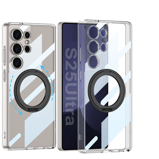 Magnetic 360¡ã Rotating Metal Stand Case for Galaxy S25 Ultra