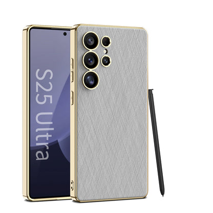 Plaiting Brocade Leather Case for Galaxy S24 Ultra