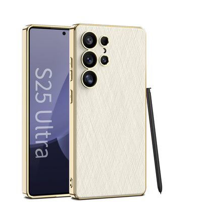 Plaiting Brocade Leather Case for Galaxy S25 Ultra