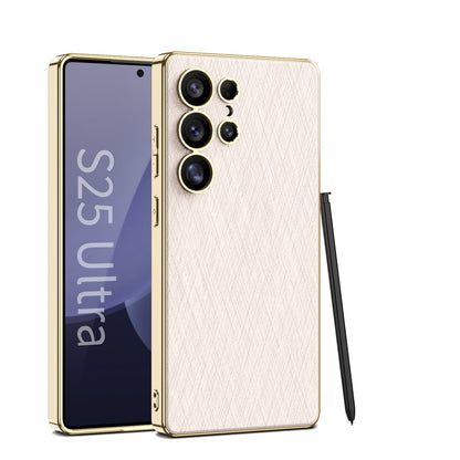 Plaiting Brocade Leather Case for Galaxy S25 Ultra