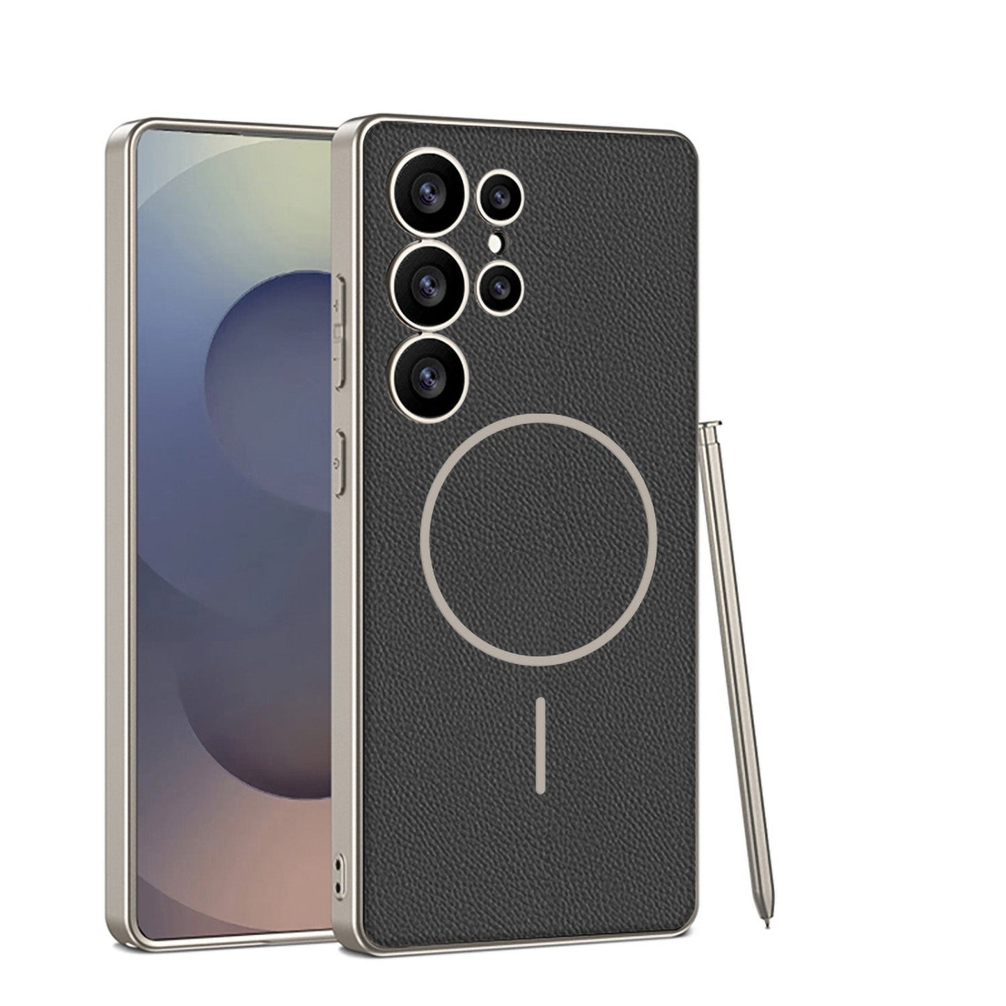 Magnetic Shockproof Leather Case for Galaxy S24 Ultra