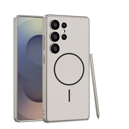 Magnetic Shockproof Leather Case for Galaxy S24 Ultra