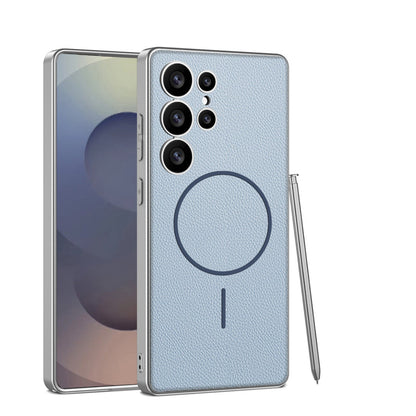 Magnetic Shockproof Leather Case for Galaxy S24 Ultra