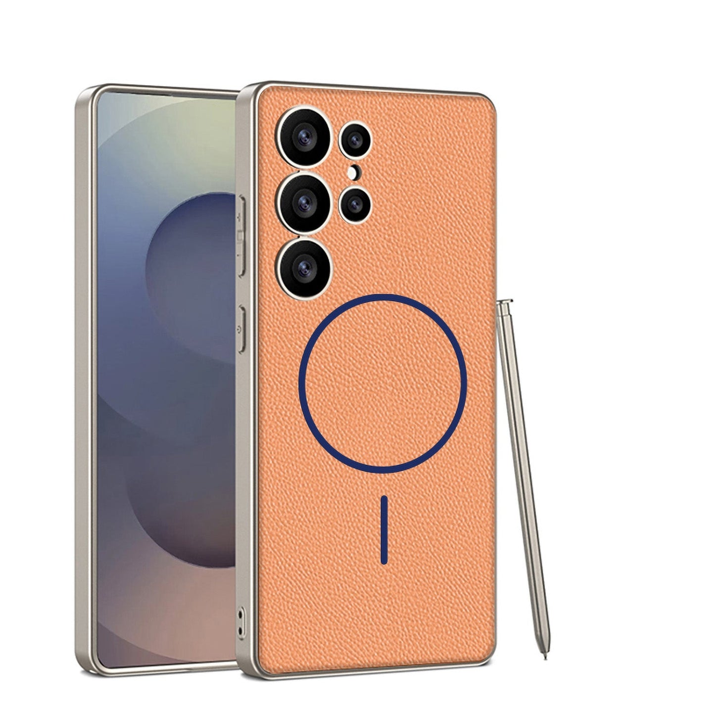 Magnetic Shockproof Leather Case for Galaxy S24 Ultra