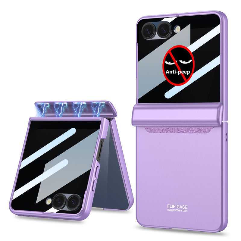 Magnetic Hinge All-inclusive Protection Cover with HD/Privacy Glass Film for Galaxy Z Flip 7