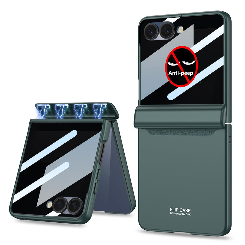 Magnetic Hinge All-inclusive Protection Cover with HD/Privacy Glass Film for Galaxy Z Flip 7