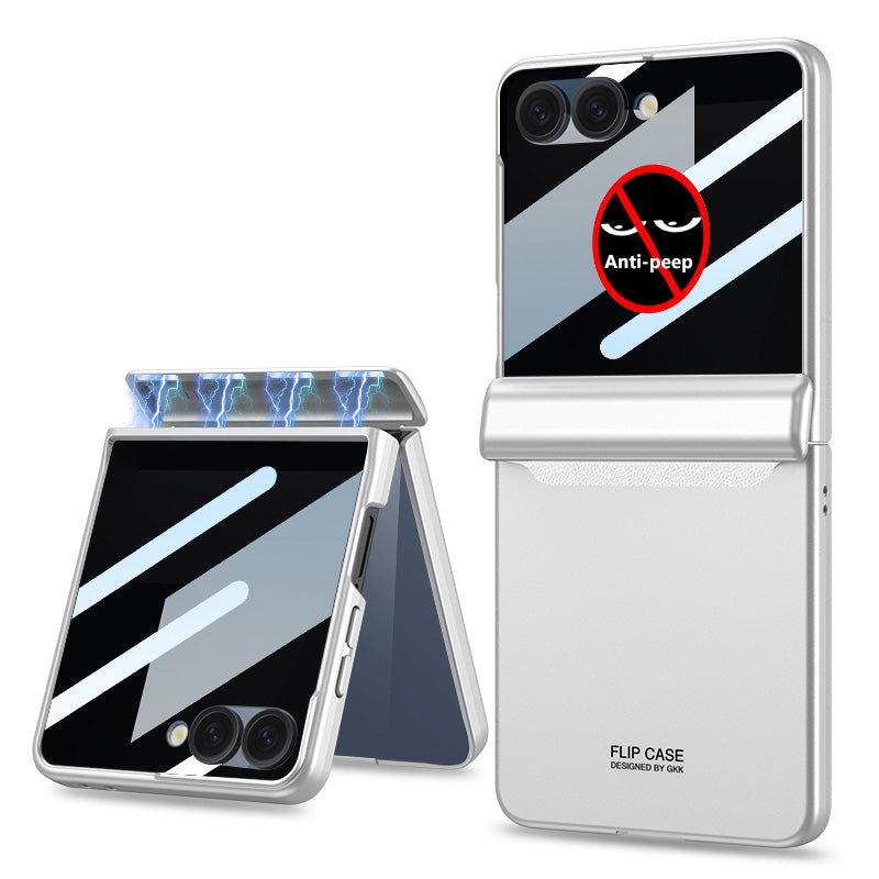 Magnetic Hinge All-inclusive Protection Cover with HD/Privacy Glass Film for Galaxy Z Flip 7
