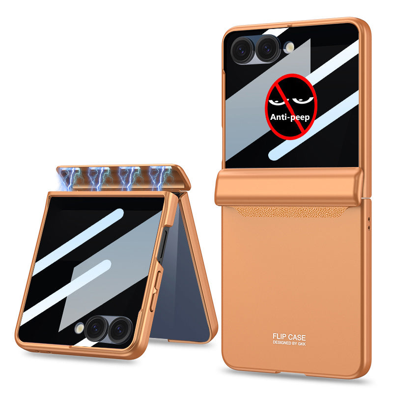 Magnetic Hinge All-inclusive Protection Cover with HD/Privacy Glass Film for Galaxy Z Flip 7