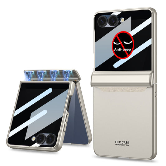 Magnetic Hinge All-inclusive Protection Cover with HD/Privacy Glass Film for Galaxy Z Flip 7