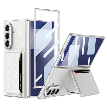 Card Bag Holder Tempered Film Integrated Leather Case for Galaxy Z Fold7
