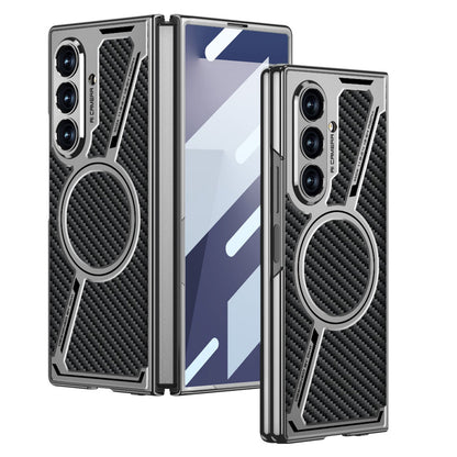 Electroplating Leather Shockproof Phone Case With Screen Protector For Galaxy Z Fold 7/6