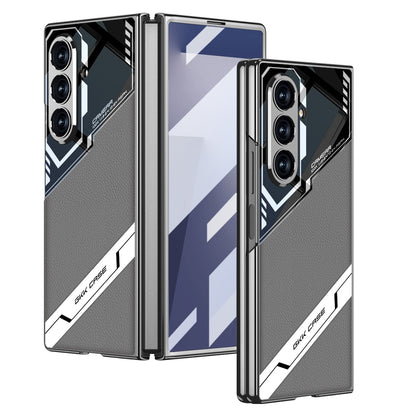 Electroplating Leather Shockproof Phone Case With Screen Protector For Galaxy Z Fold 7/6