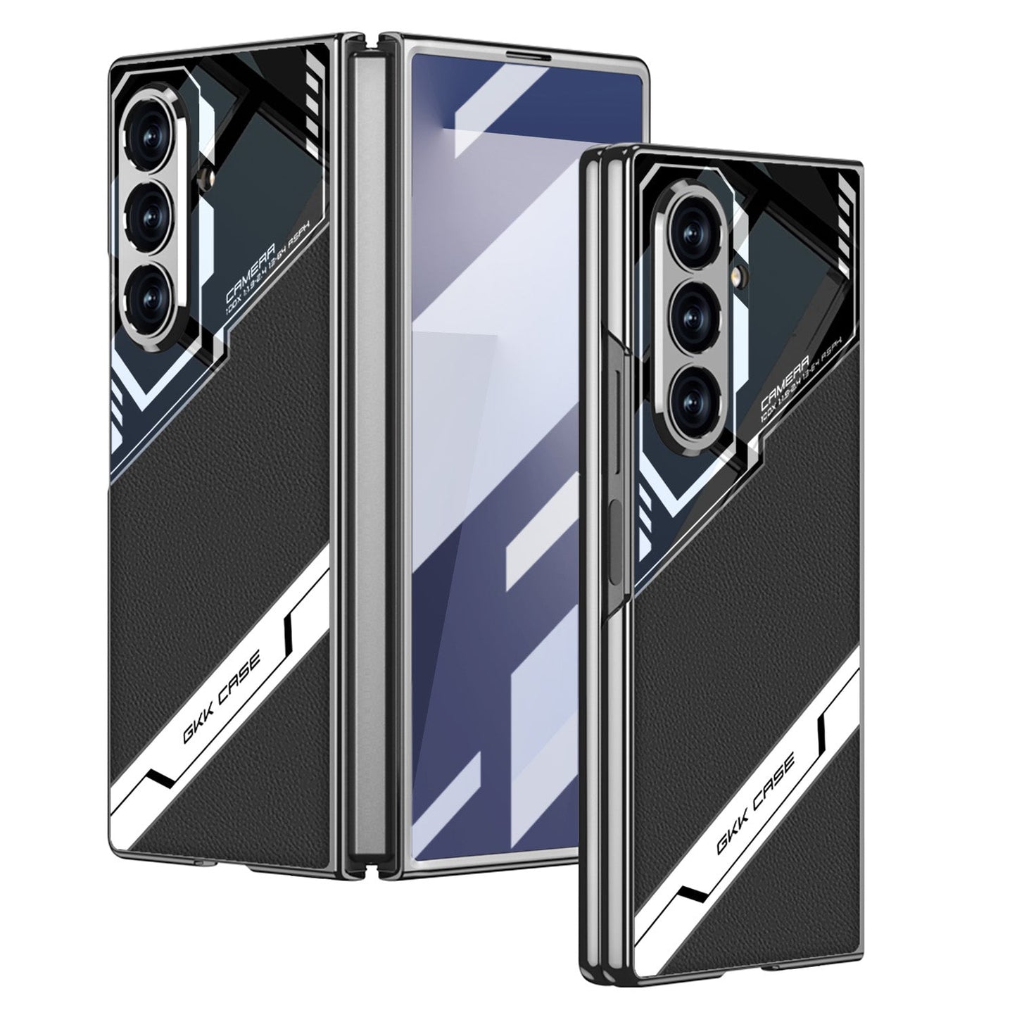 Electroplating Leather Shockproof Phone Case With Screen Protector For Galaxy Z Fold 7/6