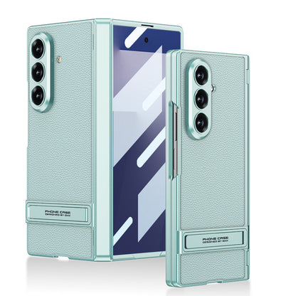Magnetic Hinge Integrated Film Holder Leather Case for Galaxy Z Fold7