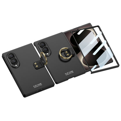 Galaxy Z Fold 8/7/6 Wide Ultra Fashion Phone Case with Built-In Tempered Glass & Ring Holder