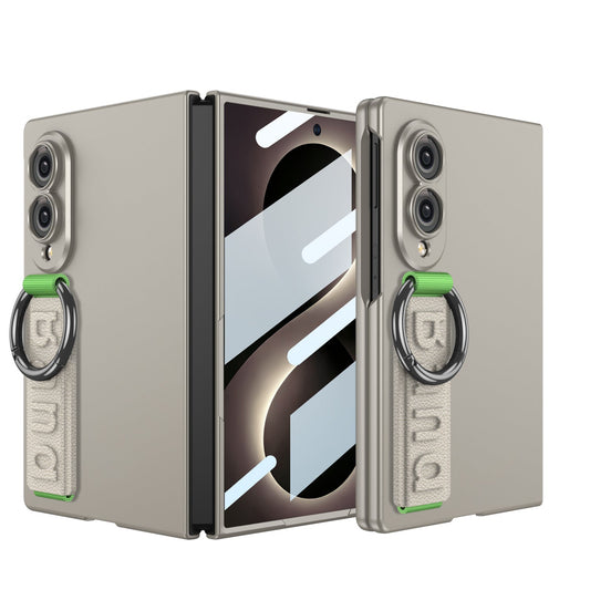 Fashion Phone Case with Built-In Tempered Glass & Wristband For Galaxy Z Fold 8/7/6 Wide Ultra