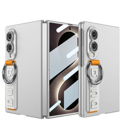Fashion Phone Case with Built-In Tempered Glass & Wristband For Galaxy Z Fold 8/7/6 Wide Ultra