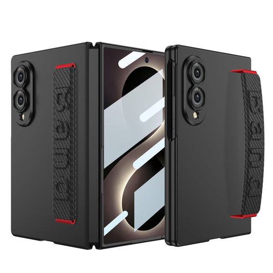 Galaxy Z Fold 8/7/6/5 Wide Ultra Fashion Phone Case with Built-In Tempered Glass & Wristband