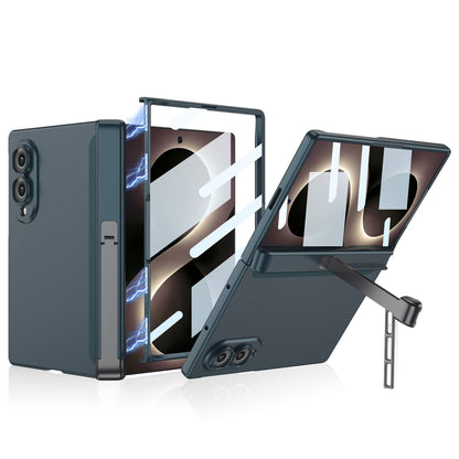 Premium Hinge Case with Integrated Tempered Glass & Hidden Dual-Position Kickstand For Galaxy Z Fold8/7 Wide Ultra
