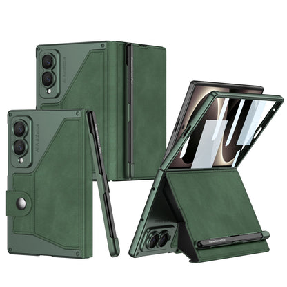 Luxurious Suede Phone Cover With Screen Protector & Pen-slot & Stylus For Galaxy Z Fold8