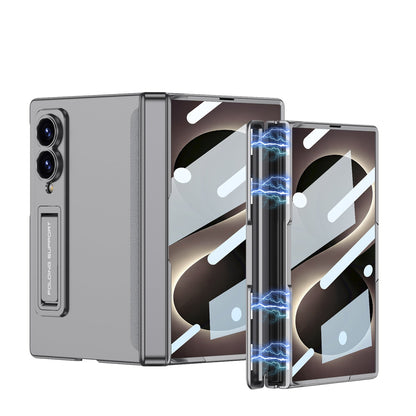 Galaxy Z Fold 8 Rugged Magnetic Hinge Protection Case with Built-In Kickstand & Screen Glass Film