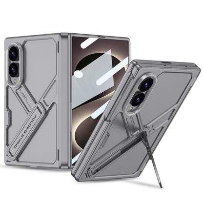 Armor Full-Body Protection Case For Galaxy Z Fold 8 ¨C Hidden Kickstand,Tempered Glass Screen Protector