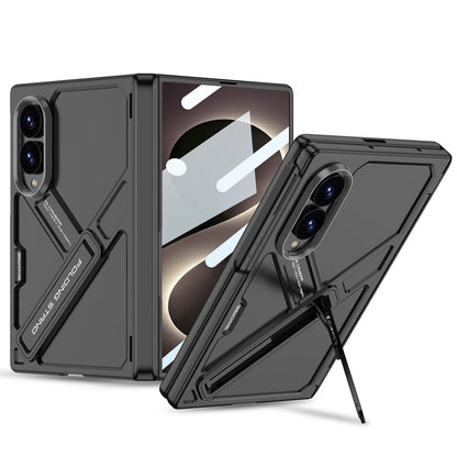 Armor Full-Body Protection Case For Galaxy Z Fold 8 ¨C Hidden Kickstand,Tempered Glass Screen Protector