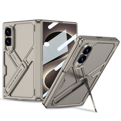 Armor Full-Body Protection Case For Galaxy Z Fold 8 ¨C Hidden Kickstand,Tempered Glass Screen Protector