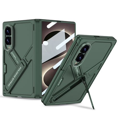 Armor Full-Body Protection Case For Galaxy Z Fold 8 ¨C Hidden Kickstand,Tempered Glass Screen Protector