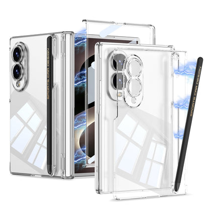 Magnetic Hinge Protective Phone Case With Pen-slot & Stylus & Screen Glass Flim For Galaxy Z Fold8/7/6/5