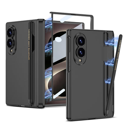 Magnetic Hinge Protective Phone Case With Pen-slot & Stylus & Screen Glass Flim For Galaxy Z Fold8/7/6/5