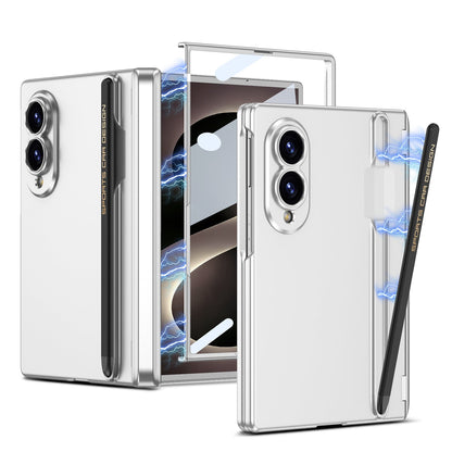 Magnetic Hinge Protective Phone Case With Pen-slot & Stylus & Screen Glass Flim For Galaxy Z Fold8/7/6/5